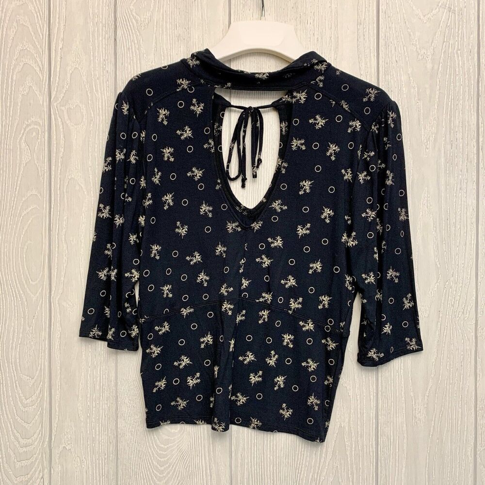 Free People Soraya Black Top Medium NWT - Picture 9 of 10